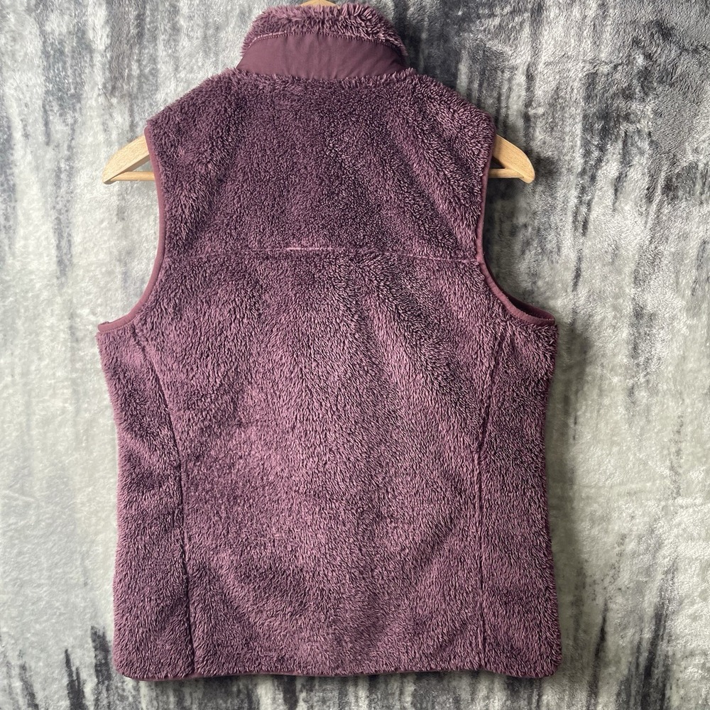 L.L Bean womens size S Mountain Pile Sherpa Fleece Vest Purple full zip pockets - Picture 6 of 7
